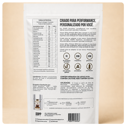 Whey Sem Sabor 80% Zero Lactose