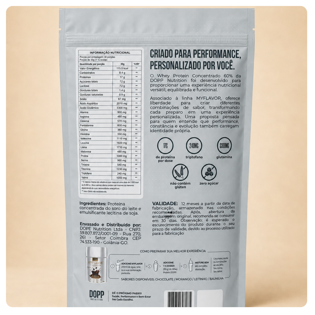 Whey Sem Sabor 60% Concentrado