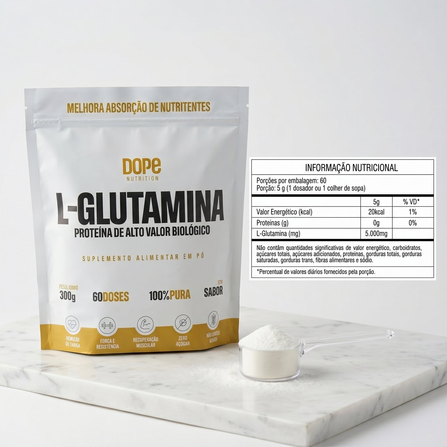 Glutamina 300 gramas