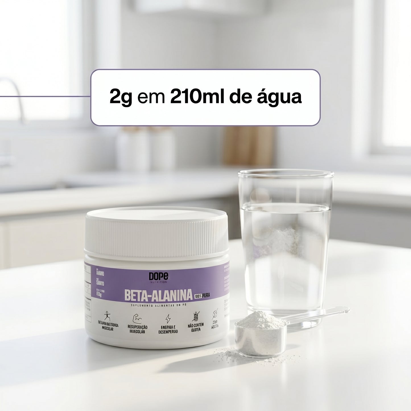 Beta-Alanina 100% Pura 120 gramas