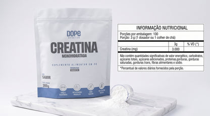 Creatina Micronizada Sem Sabor 300 gramas